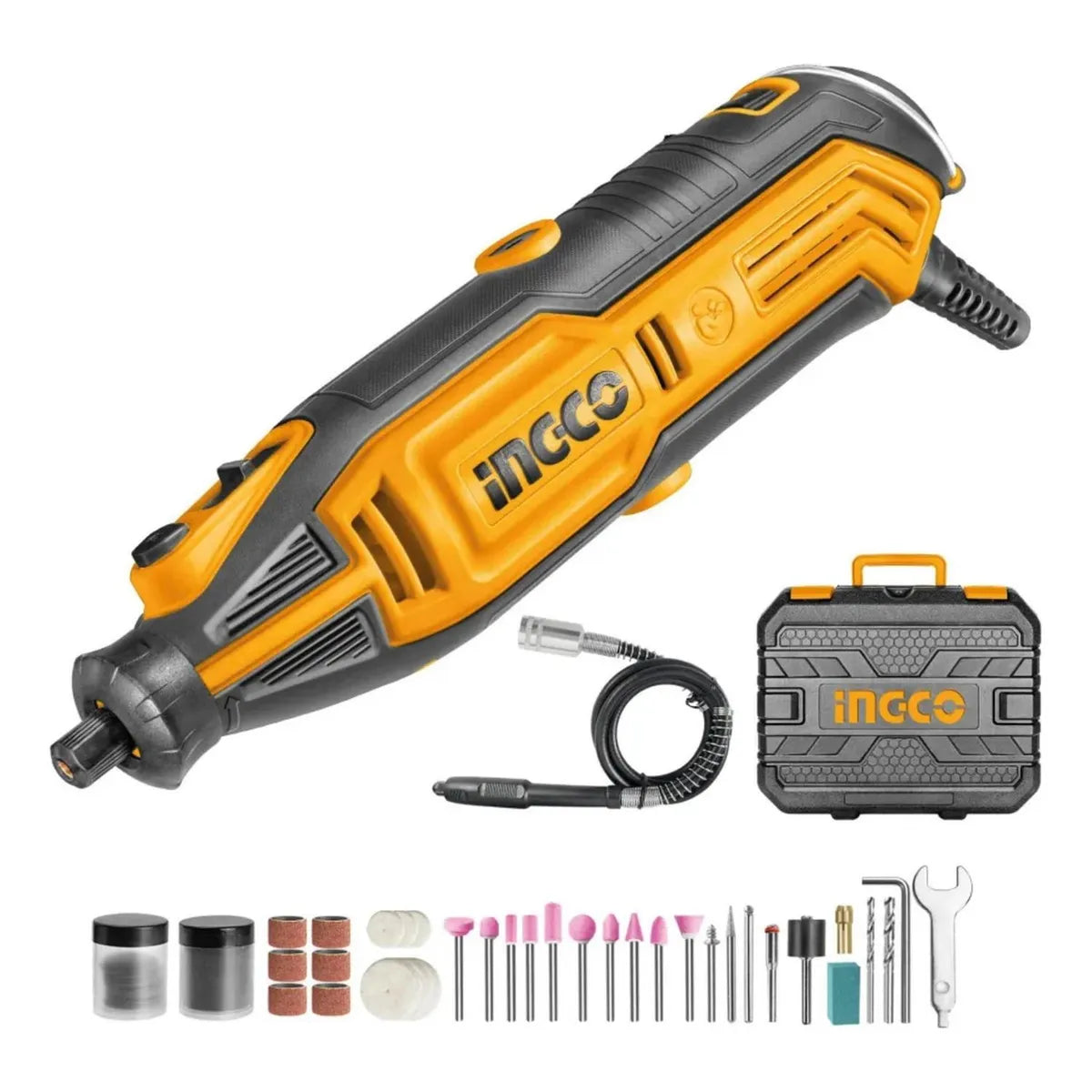 Mini rectificador 130w de 109 piezas - Ingco